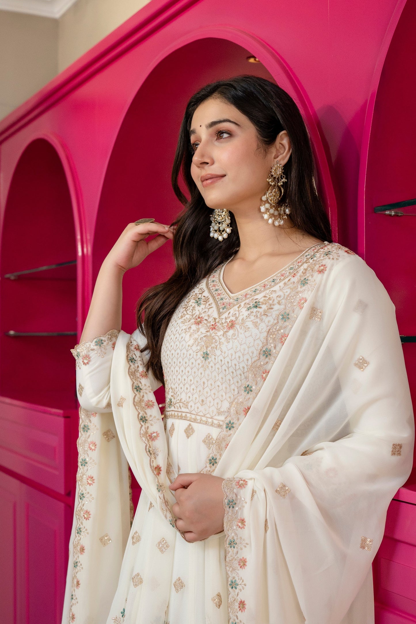 Premium Designer Soft Pastel Anarkali Suit Set