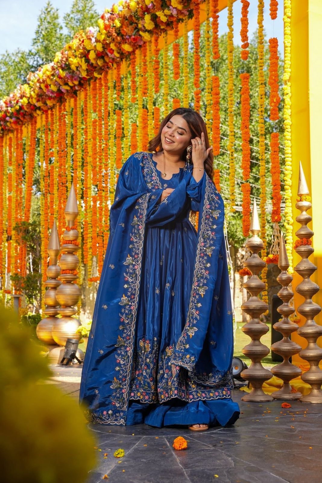 Aamani Floral Anarkali Anarkali Suit Set