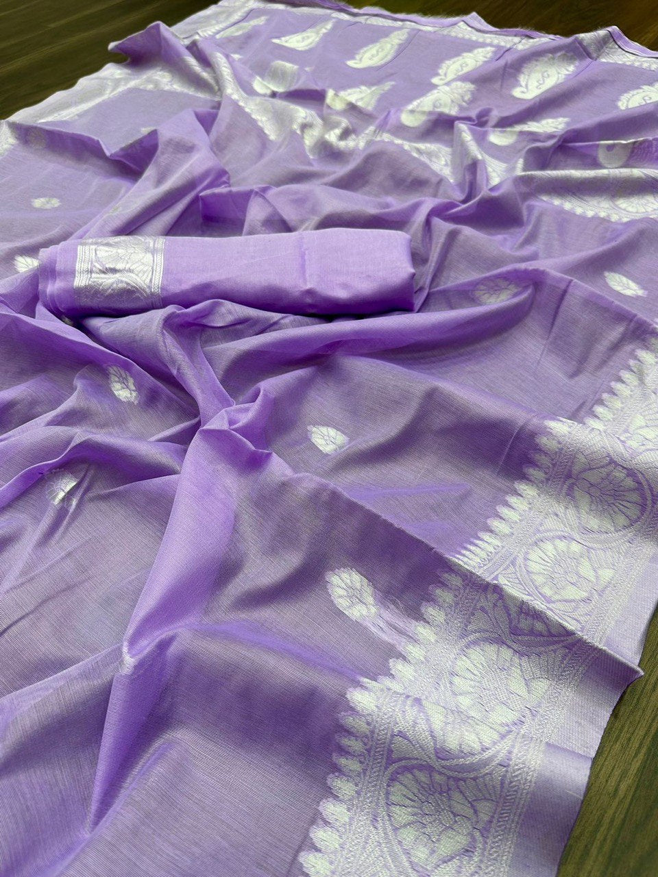 Pure Banarasi Khadi Chiffon Saree for Traditional Wear