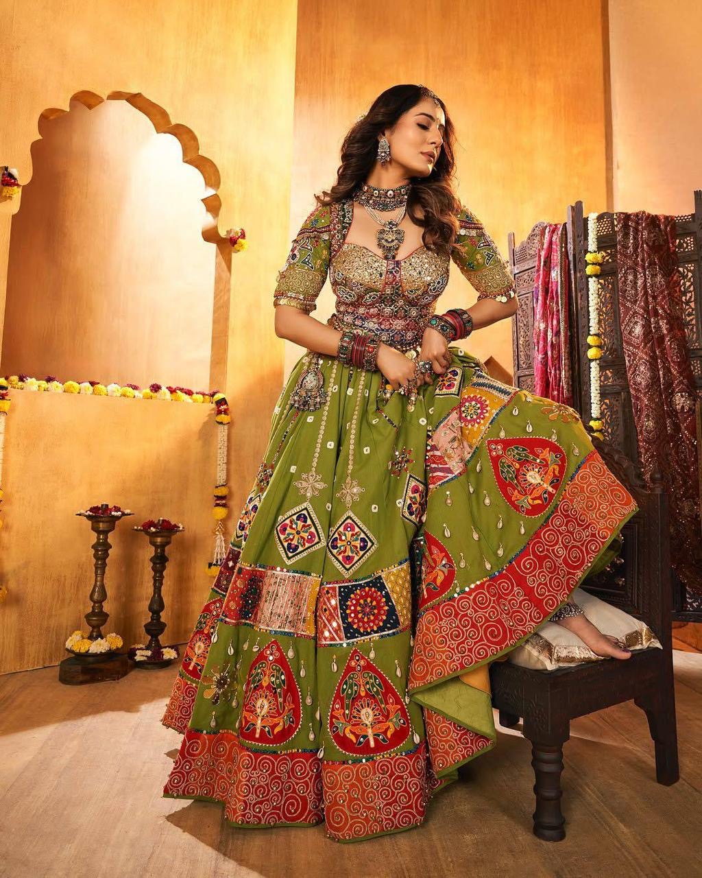 Ethenika Originals Designer Mirror Work Chaniya Choli Set