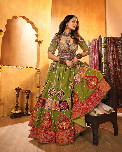 Ethenika Originals Designer Mirror Work Chaniya Choli Set