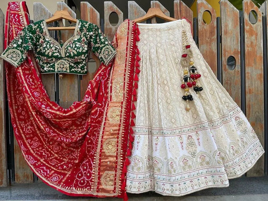 Georgette Heavy Sequence Embroidery Work Chaniya Choli