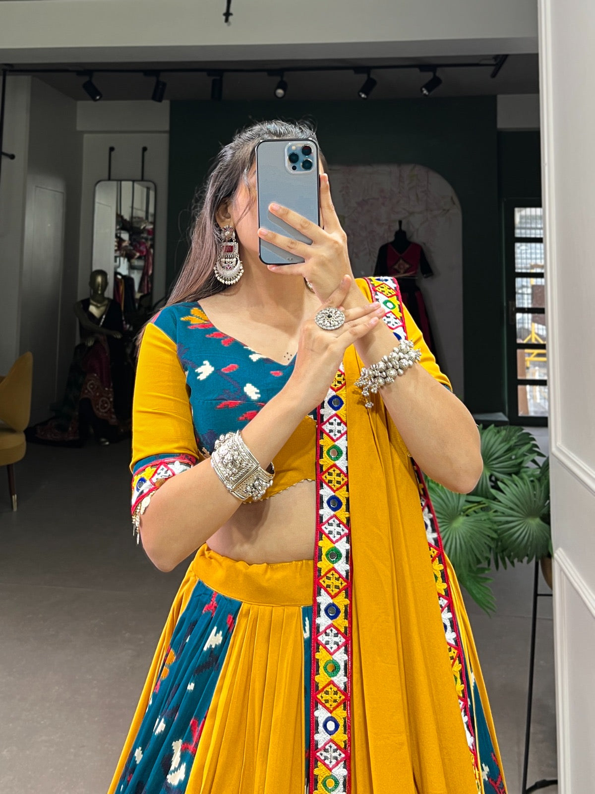 Kutchi Gamthi Work Navratri Special Chaniya Choli
