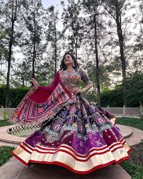 Digital Print Mirror Work Designer Navratri Special Chaniya Choli
