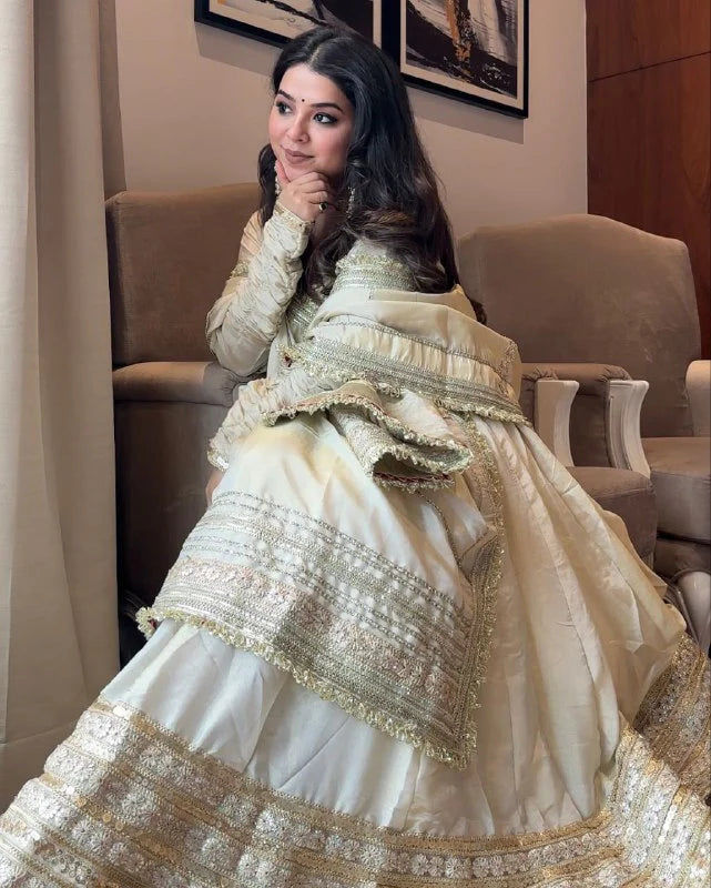 Neha Heavy Pure Vichitra Anarkali Suit Set
