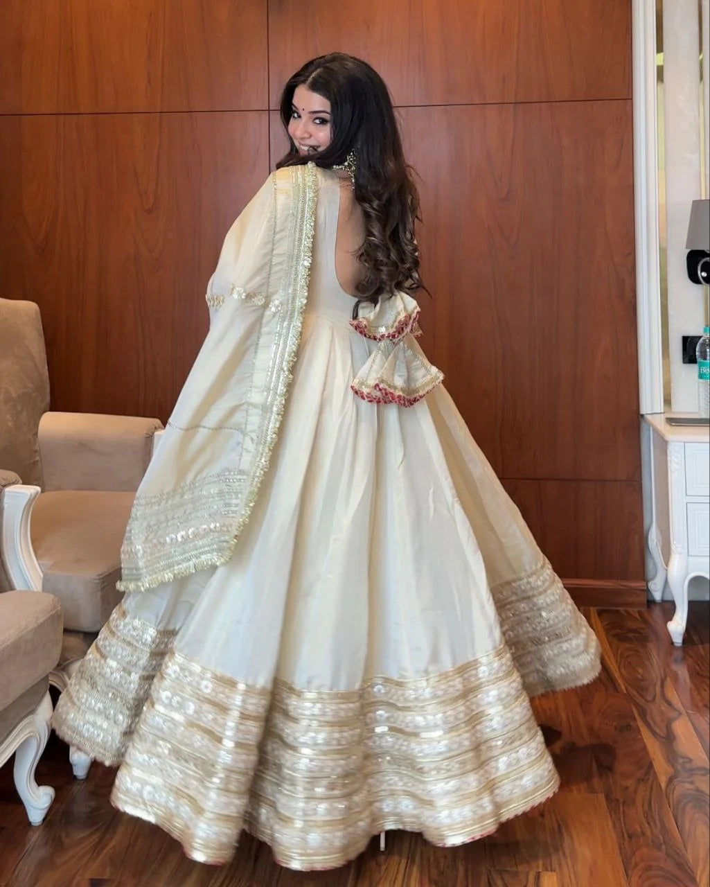Neha Heavy Pure Vichitra Anarkali Suit Set