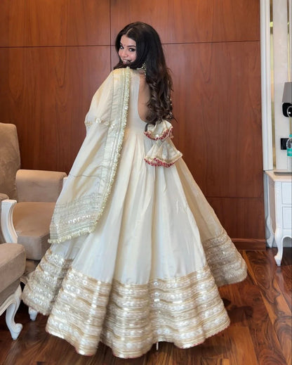 Neha Heavy Pure Vichitra Anarkali Suit Set