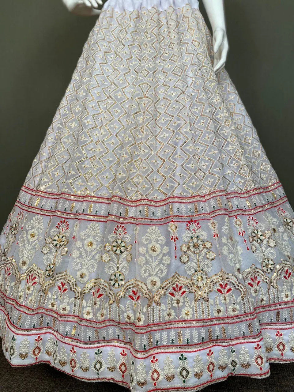 Georgette Heavy Sequence Embroidery Work Chaniya Choli