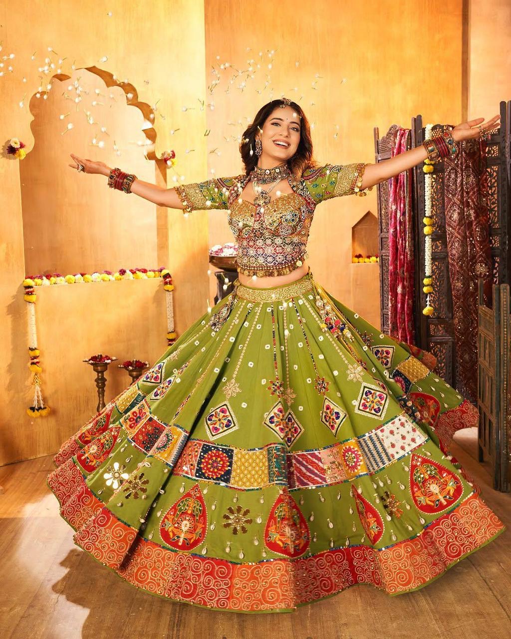 Ethenika Originals Designer Mirror Work Chaniya Choli Set