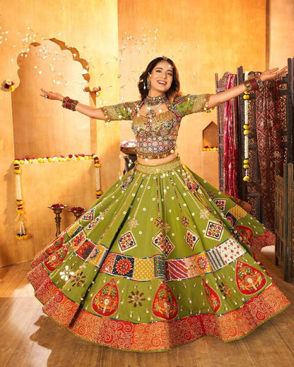 Ethenika Originals Designer Mirror Work Chaniya Choli Set