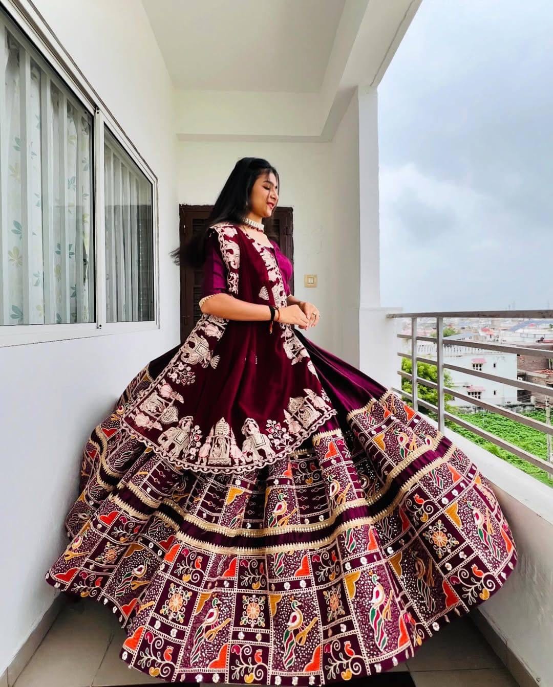 Ethenika Authentic Muslin Designer Chaniya Choli
