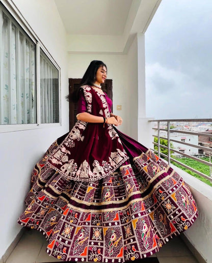 Ethenika Authentic Muslin Designer Chaniya Choli
