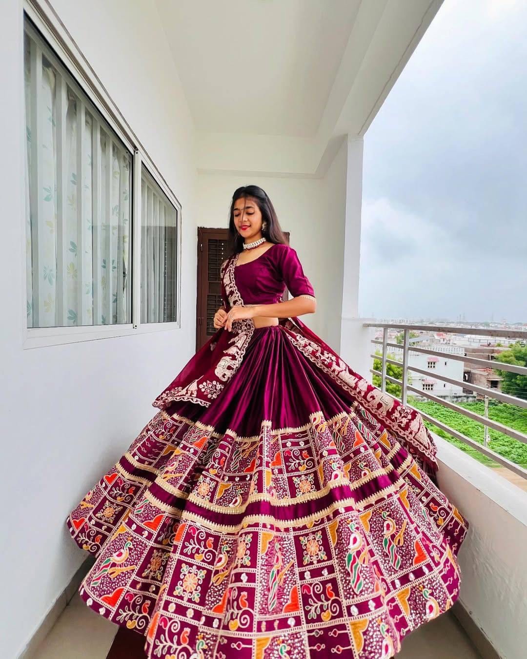 Ethenika Authentic Muslin Designer Chaniya Choli