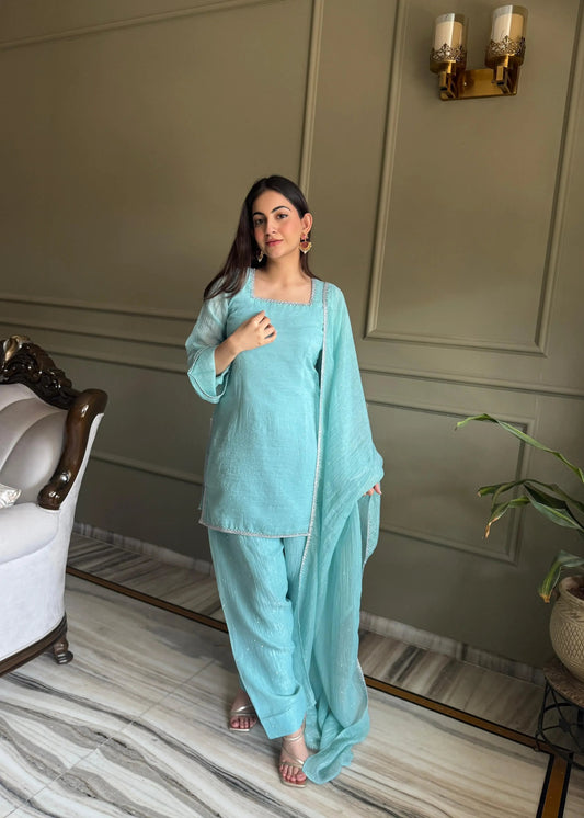 Fendi Silk Farshi Salwar Suit For Women (Ready To Wear)