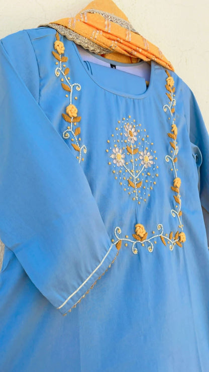 Airforce Blue & Yellow Romance Suit