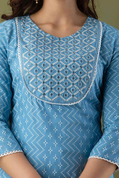 Bandhej Dual Tone Suit Set