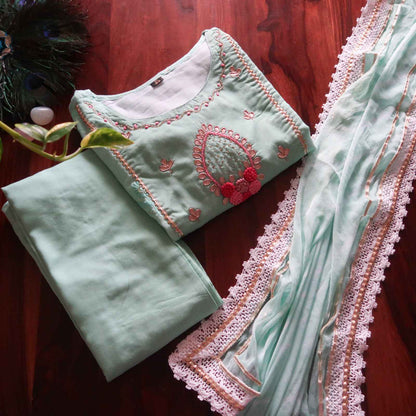 Pastel Turquoise Festive suit set