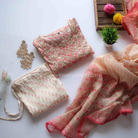 Pink Latte Sequin Suit Set