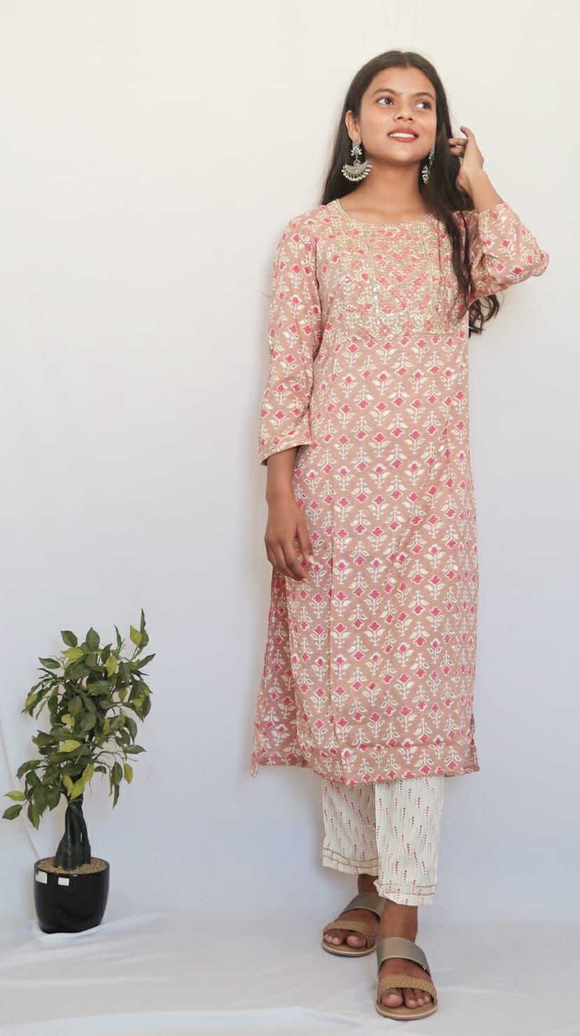 Pink Latte Sequin Suit Set