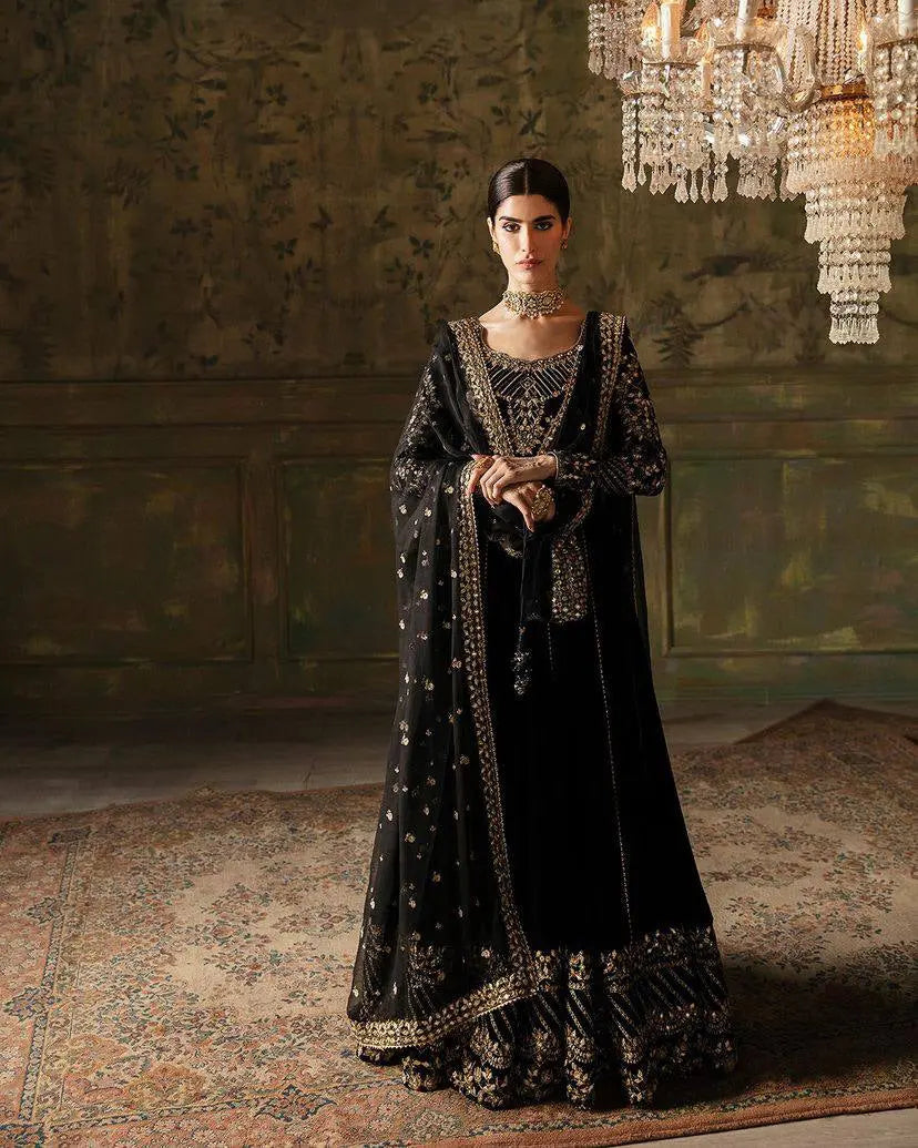 Faux Georgette Sequence Embroidery work Gown