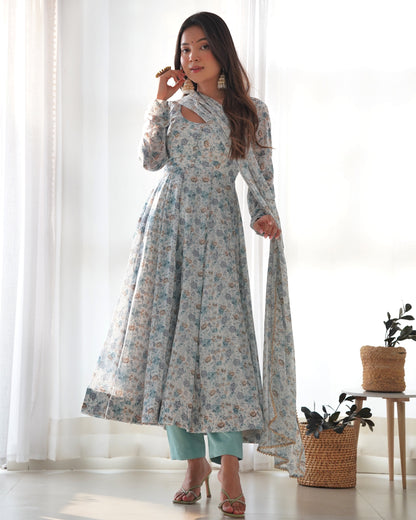 Premium Quality Silk Gown Anarkali Suit Set