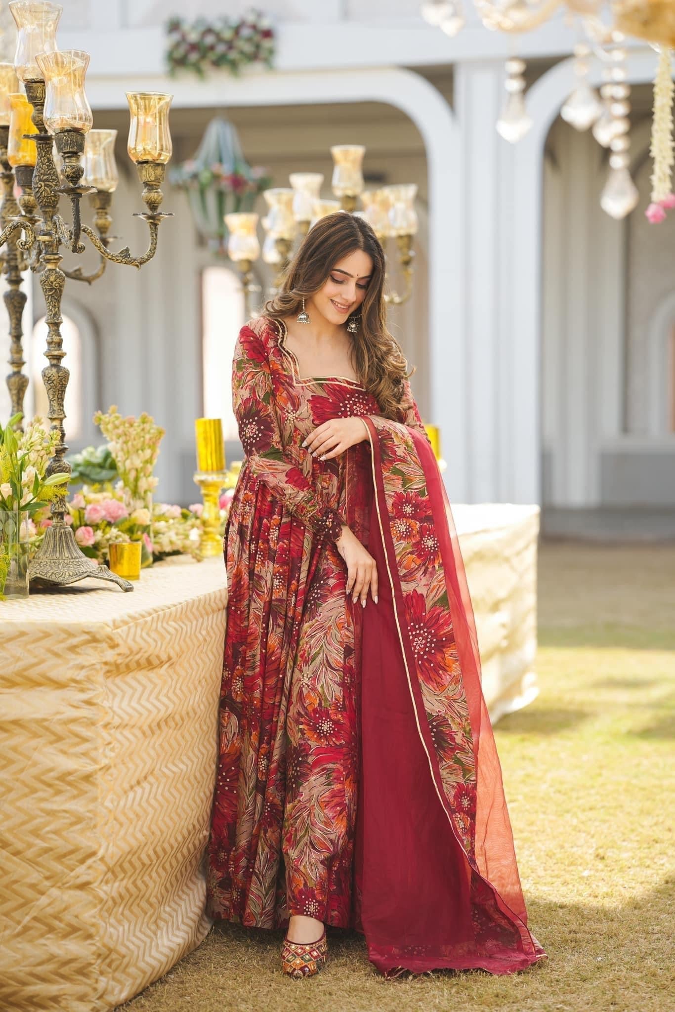 Salisha Premium Quality Maxi Anarkali Suit Set