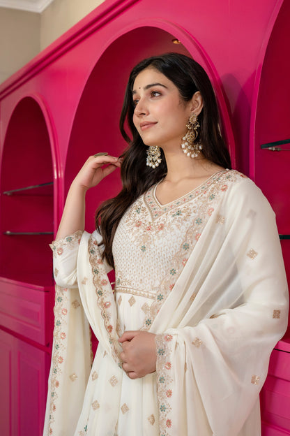 Premium Designer Soft Pastel Anarkali Suit Set