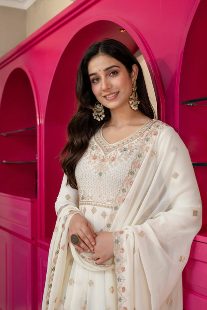 Premium Designer Soft Pastel Anarkali Suit Set