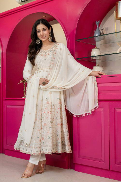 Premium Designer Soft Pastel Anarkali Suit Set