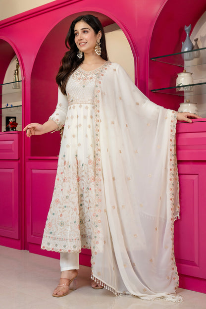 Premium Designer Soft Pastel Anarkali Suit Set