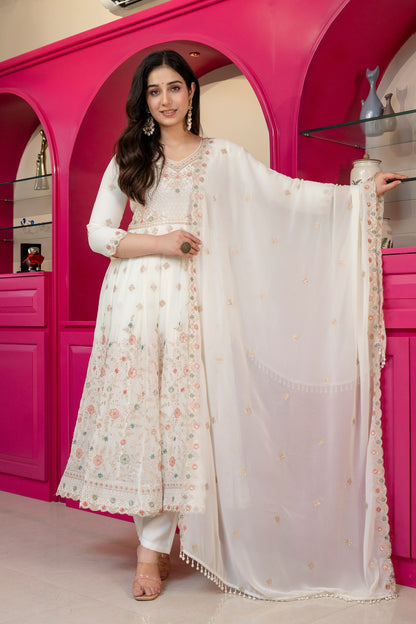 Premium Designer Soft Pastel Anarkali Suit Set