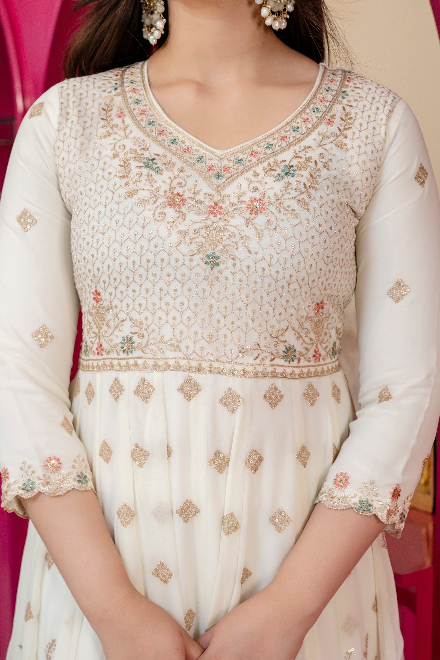 Premium Designer Soft Pastel Anarkali Suit Set
