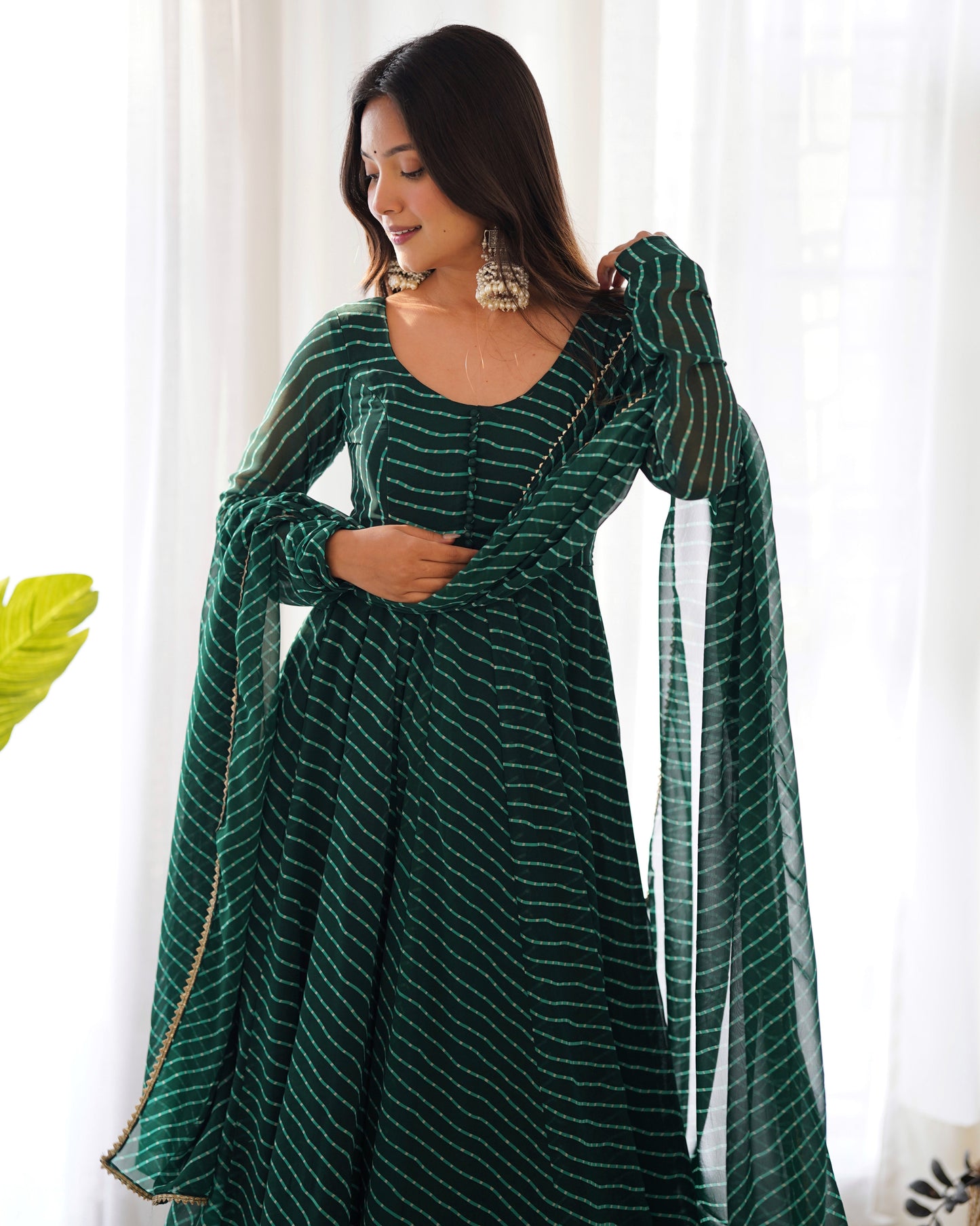 Premium Quality Silk Gown Anarkali Suit Set