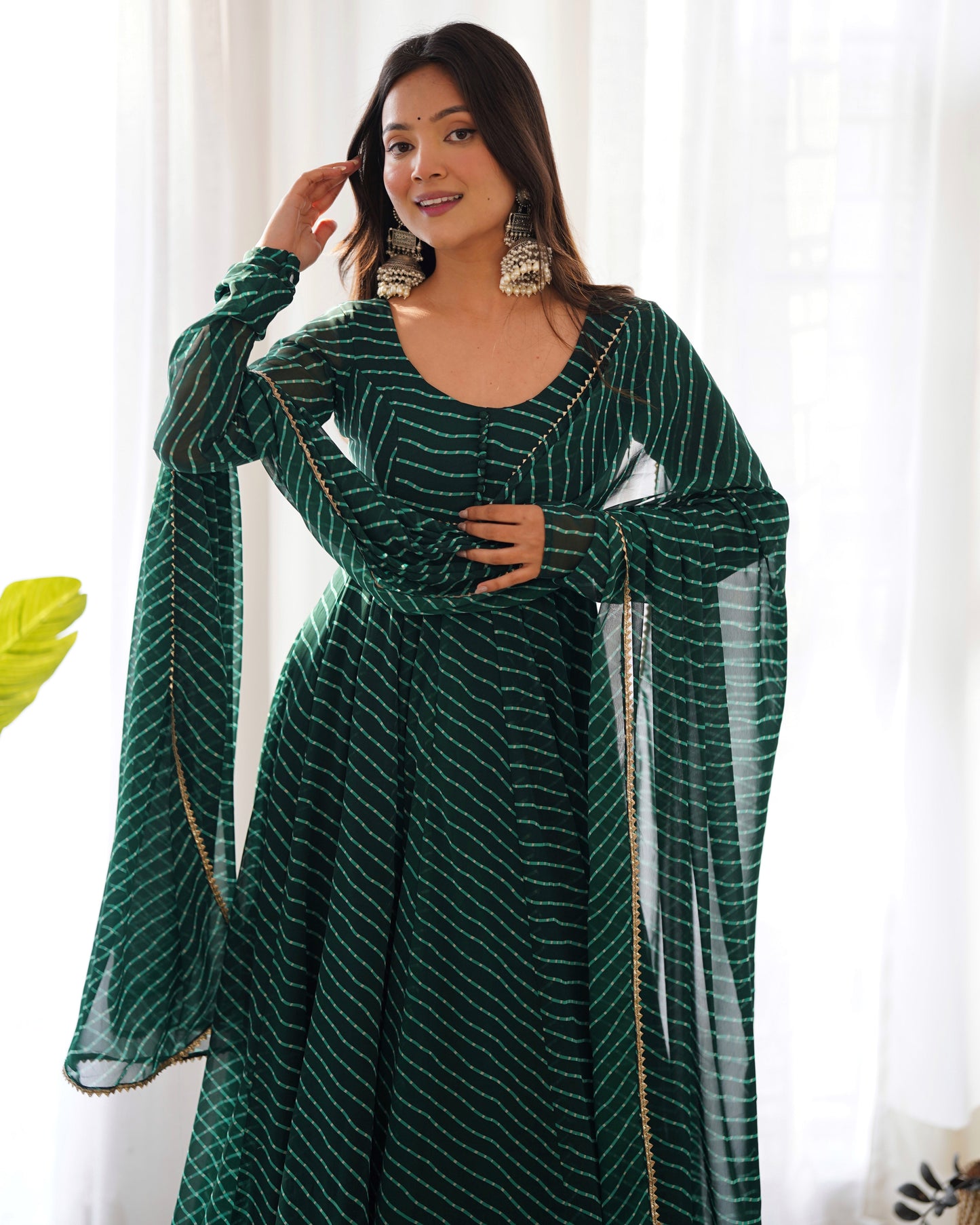 Premium Quality Silk Gown Anarkali Suit Set