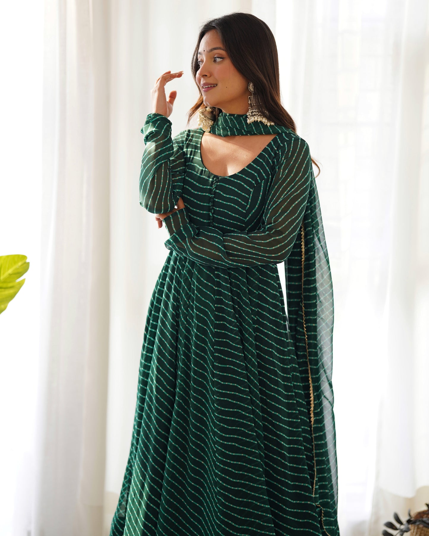 Premium Quality Silk Gown Anarkali Suit Set
