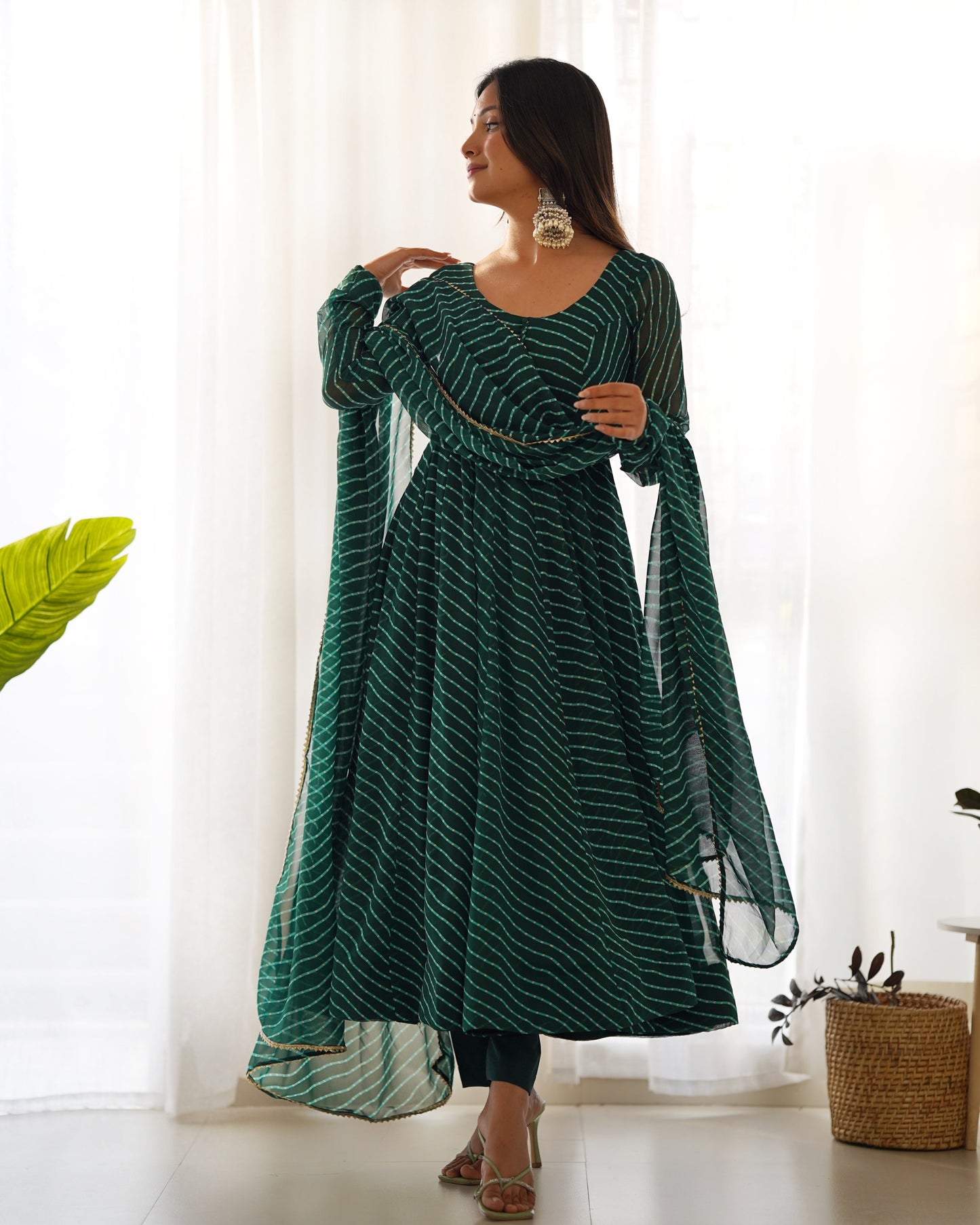 Premium Quality Silk Gown Anarkali Suit Set