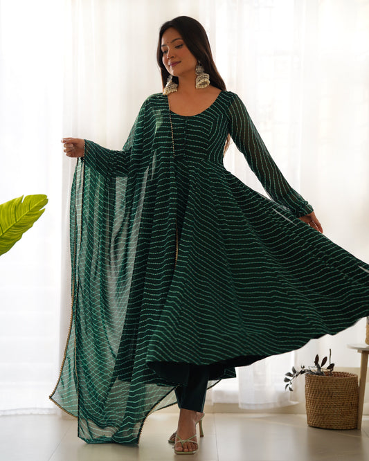 Premium Quality Silk Gown Anarkali Suit Set