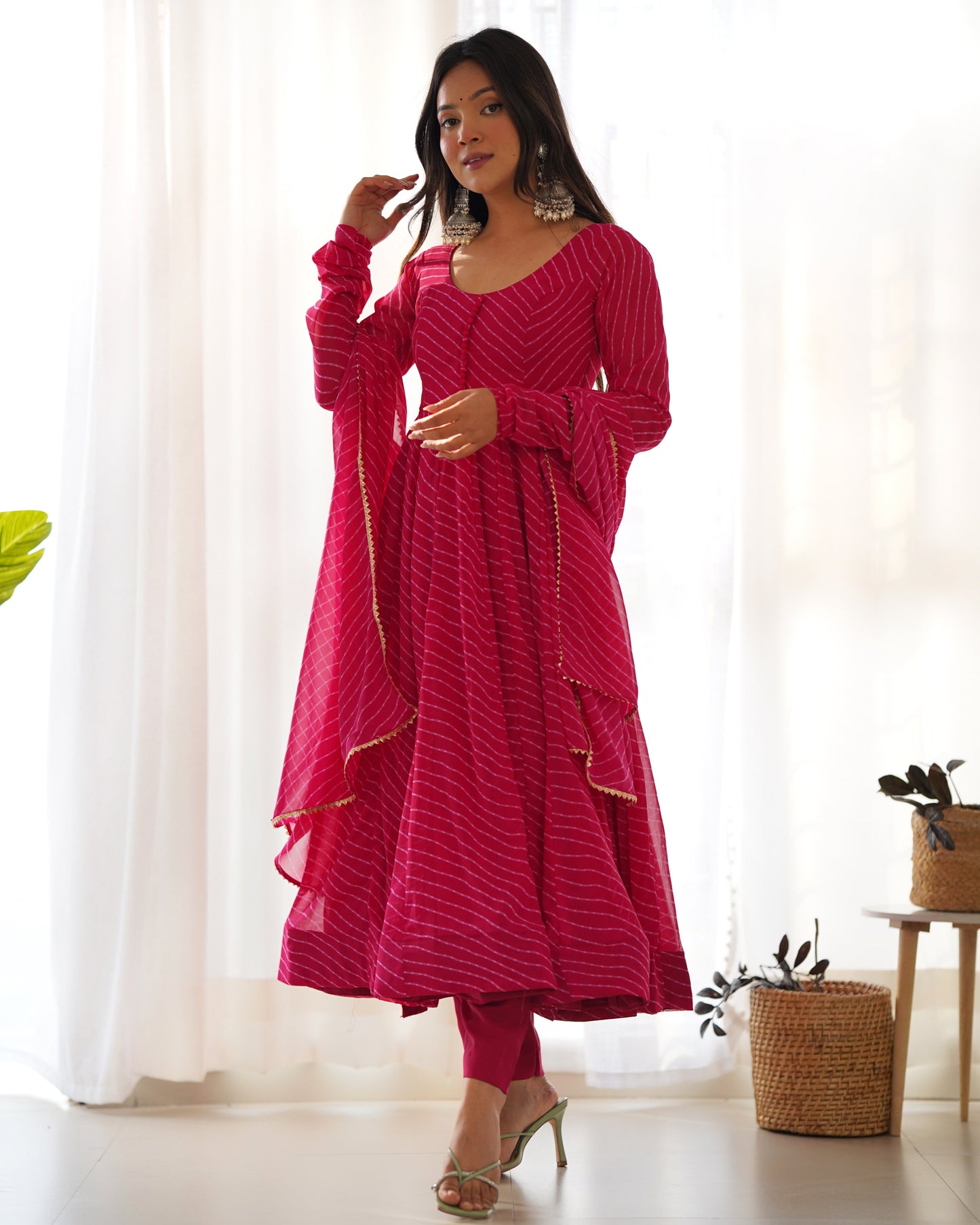 Premium Quality Silk Gown Anarkali Suit Set