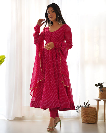 Premium Quality Silk Gown Anarkali Suit Set