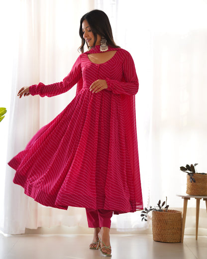 Premium Quality Silk Gown Anarkali Suit Set