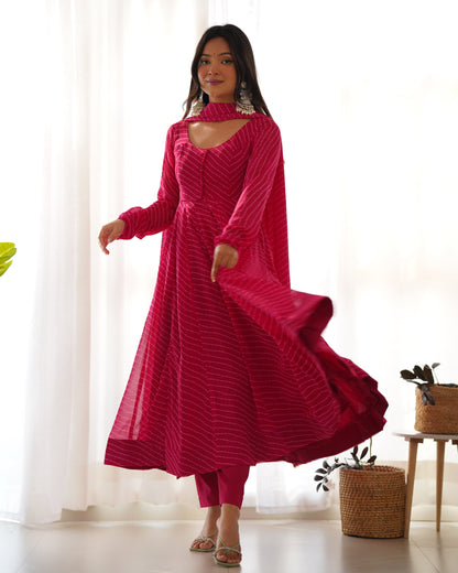 Premium Quality Silk Gown Anarkali Suit Set