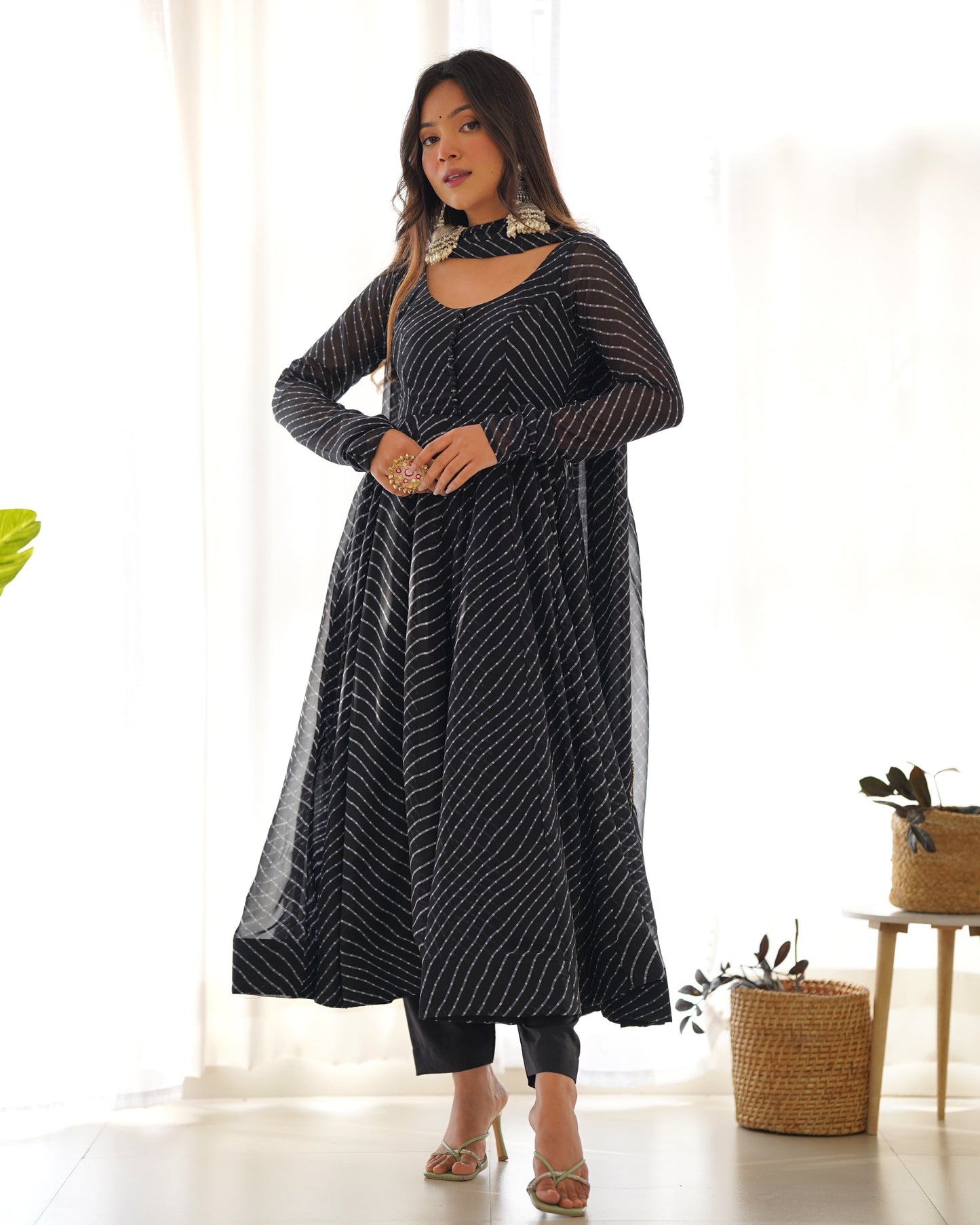 Premium Quality Silk Gown Anarkali Suit Set