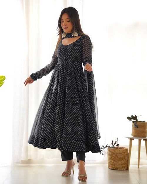 Premium Quality Silk Gown Anarkali Suit Set