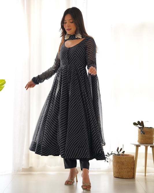 Premium Quality Silk Gown Anarkali Suit Set