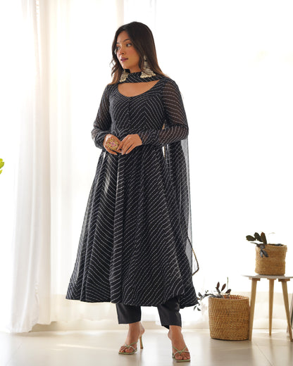 Premium Quality Silk Gown Anarkali Suit Set