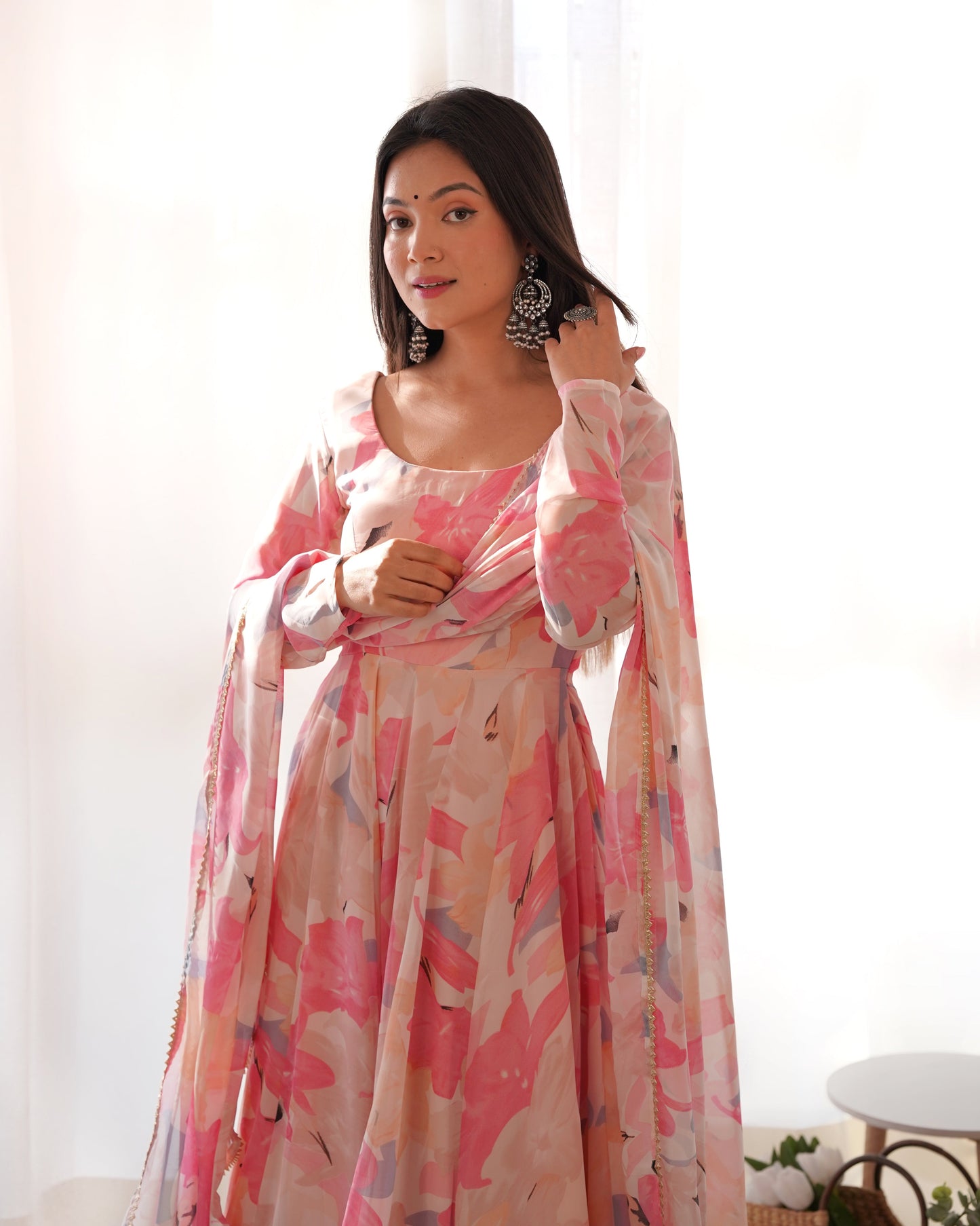 Premium Quality Silk Gown Anarkali Suit Set