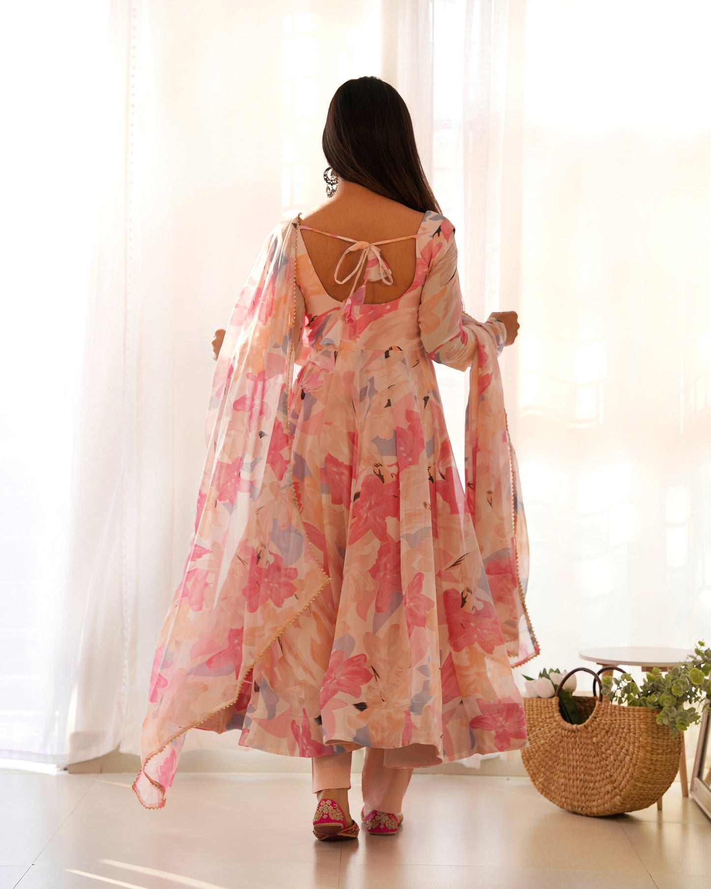 Premium Quality Silk Gown Anarkali Suit Set