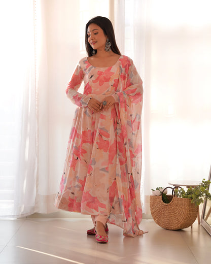 Premium Quality Silk Gown Anarkali Suit Set