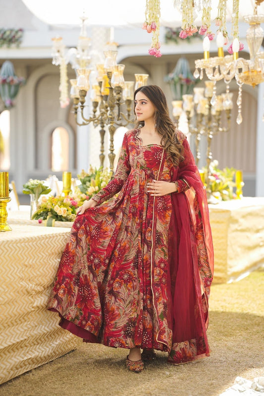 Salisha Premium Quality Maxi Anarkali Suit Set