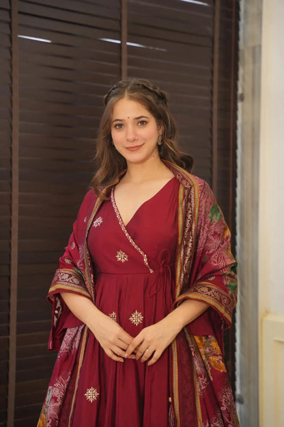 Devine Pure Rangoli Silk Anarkali Suit Set